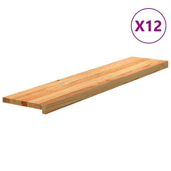 Trappstegsmattor 16 Pcs Brunsvart Massiv Ek