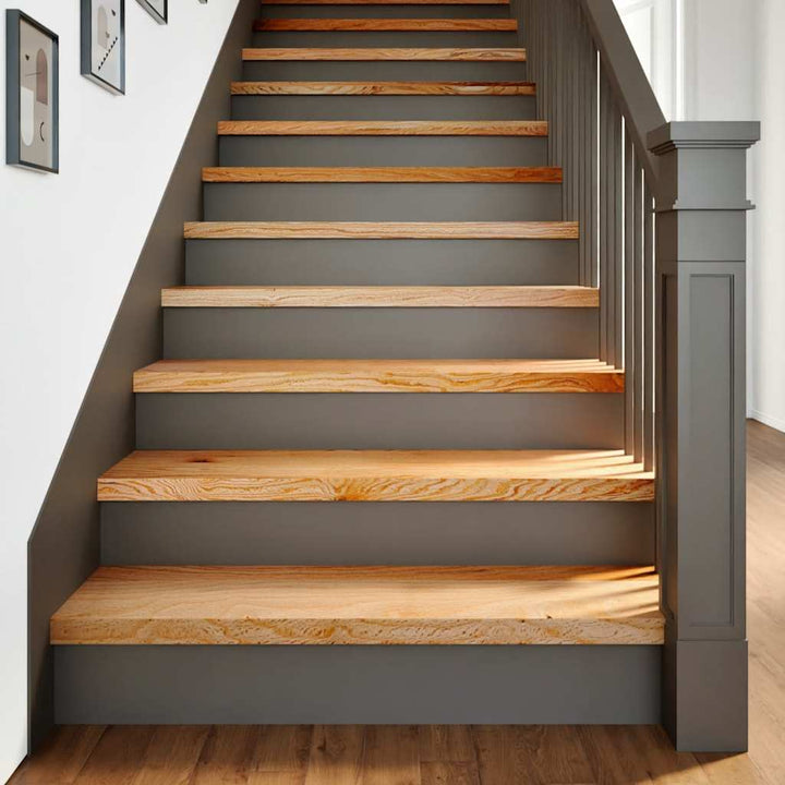 Trappstegsmattor 16 Pcs Brunsvart Massiv Ek