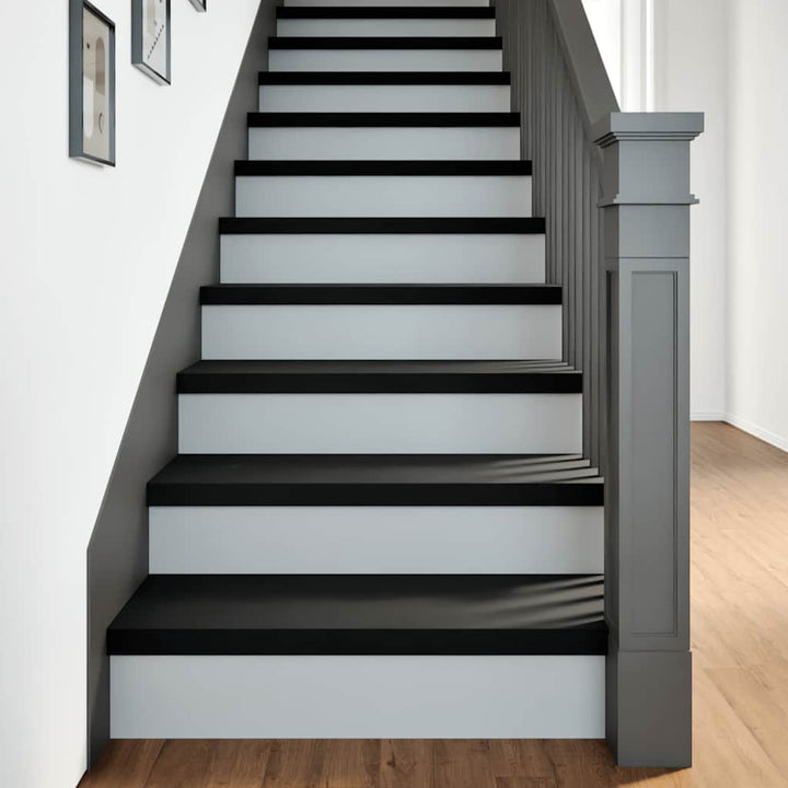 Trappstegsmattor 16 Pcs Brunsvart Massiv Ek