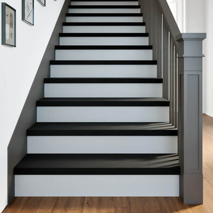 Trappstegsmattor 16 Pcs Brunsvart Massiv Ek