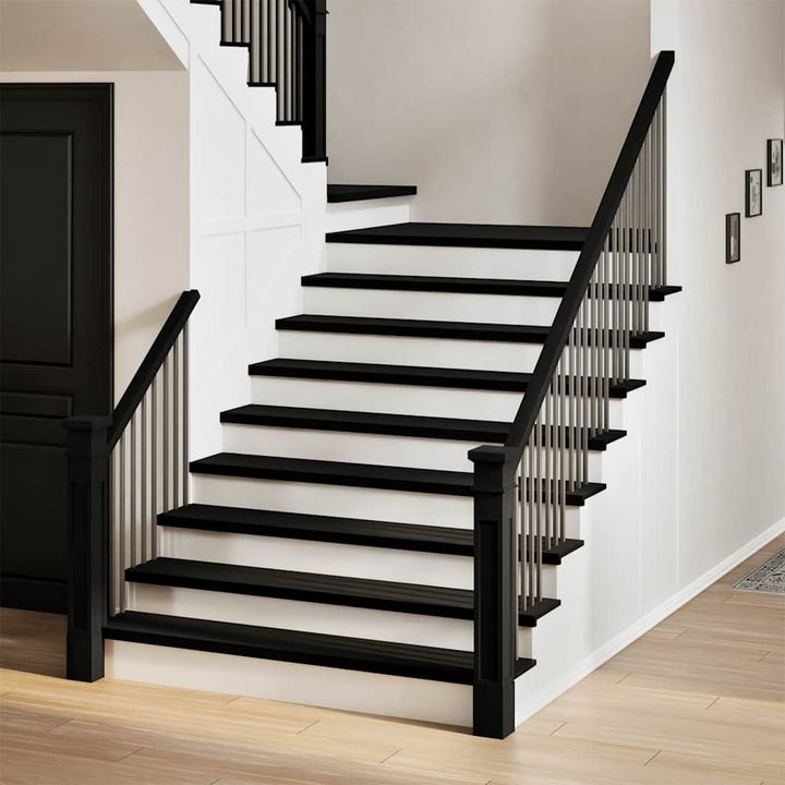 Trappstegsmattor 16 Pcs Brunsvart Massiv Ek