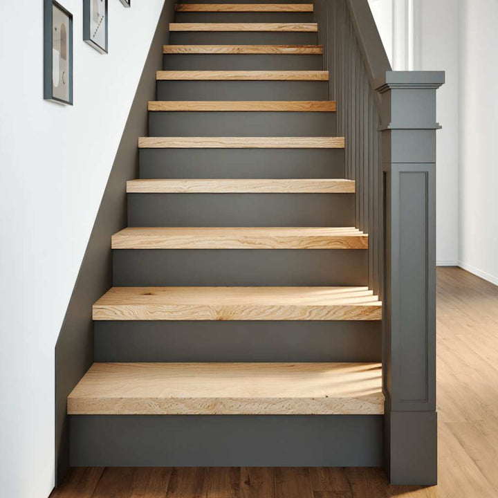 Trappstegsmattor 16 Pcs Brunsvart Massiv Ek