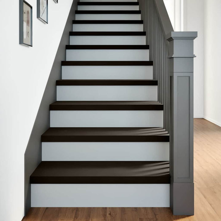 Trappstegsmattor 16 Pcs Brunsvart Massiv Ek