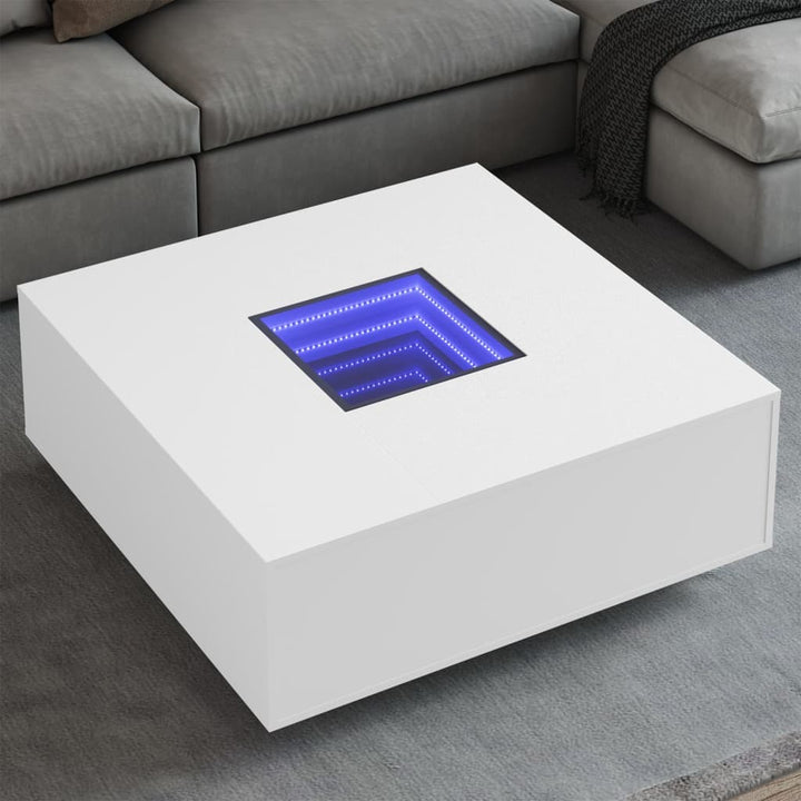 Soffbord Med Leds Sonoma-Ek Konstruerat Trä