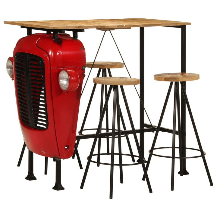 Bargrupp Traktor 7 Delar Massivt Mangoträ
