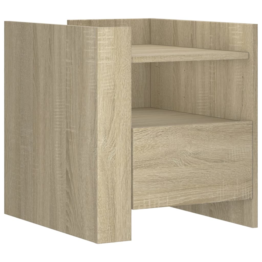Sängbord Sonoma-Ek 45X50X50 Cm Konstruerat Trä