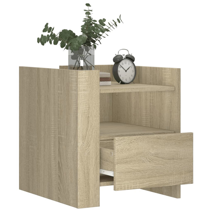 Sängbord Sonoma-Ek 45X50X50 Cm Konstruerat Trä
