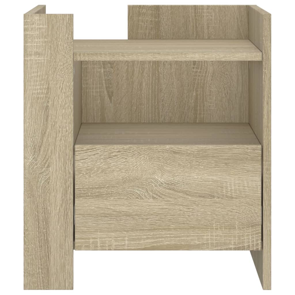Sängbord Sonoma-Ek 45X50X50 Cm Konstruerat Trä