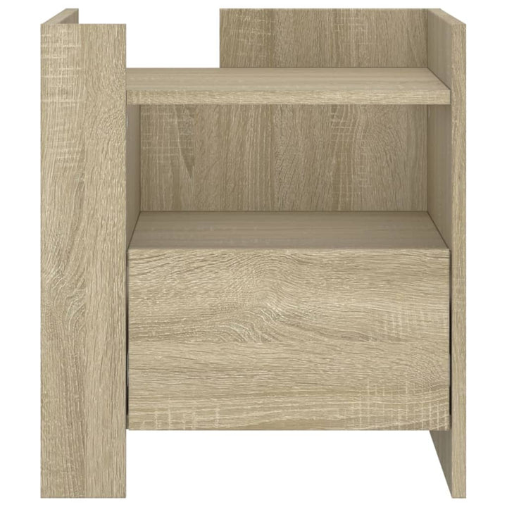 Sängbord Sonoma-Ek 45X50X50 Cm Konstruerat Trä