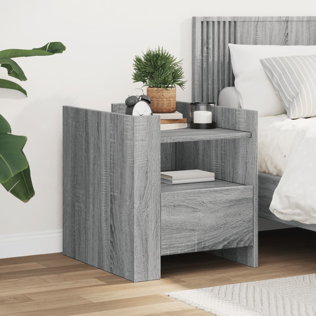 Sängbord Sonoma-Ek 45X50X50 Cm Konstruerat Trä