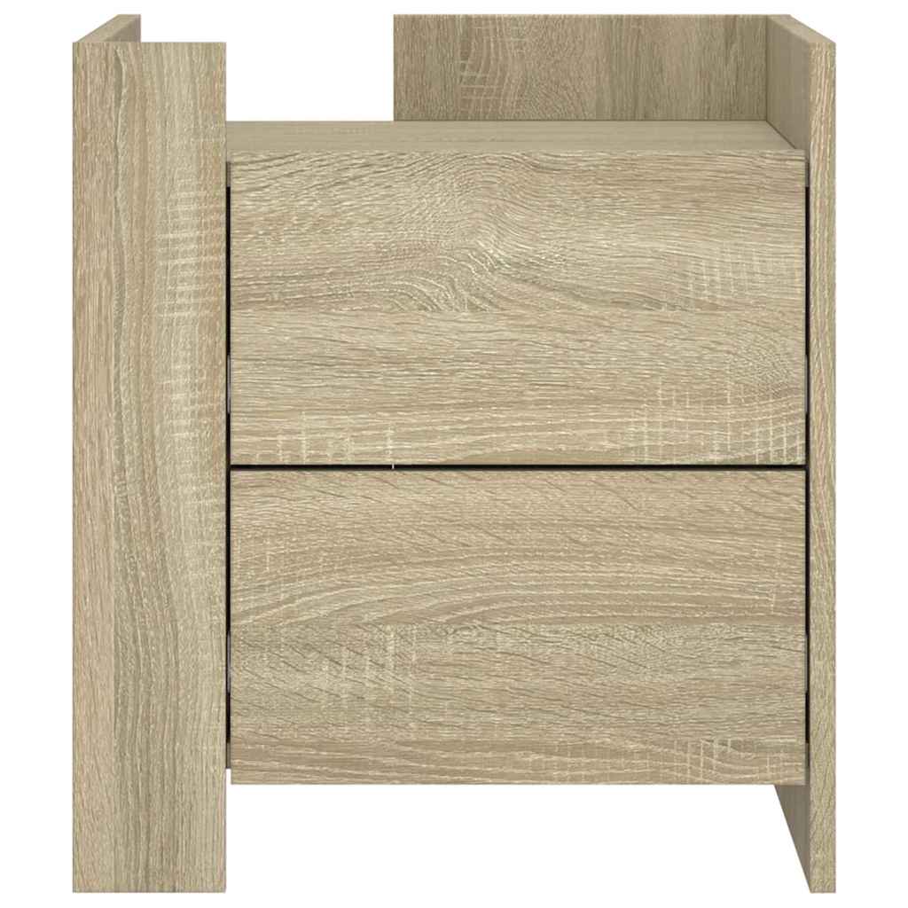 Sängbord Sonoma-Ek 45X50X50 Cm Konstruerat Trä