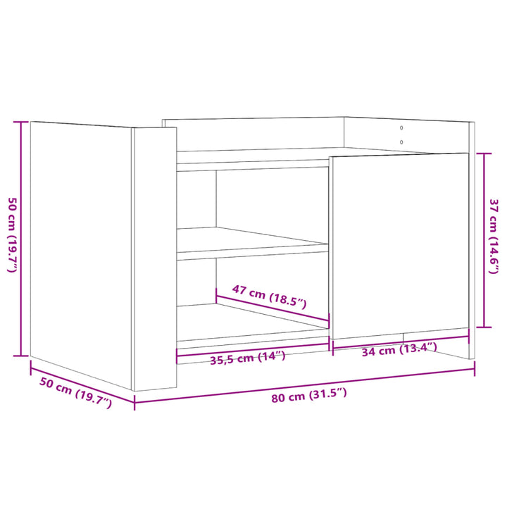 Soffbord 80X50X50 Cm Konstruerat Trä