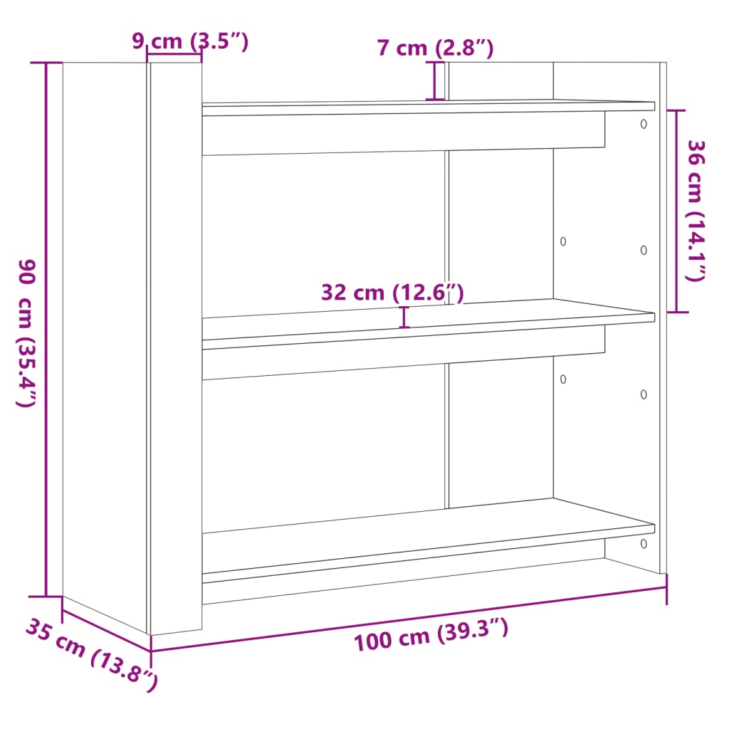 Konsolbord 100X35X90 Cm Konstruerat Trä