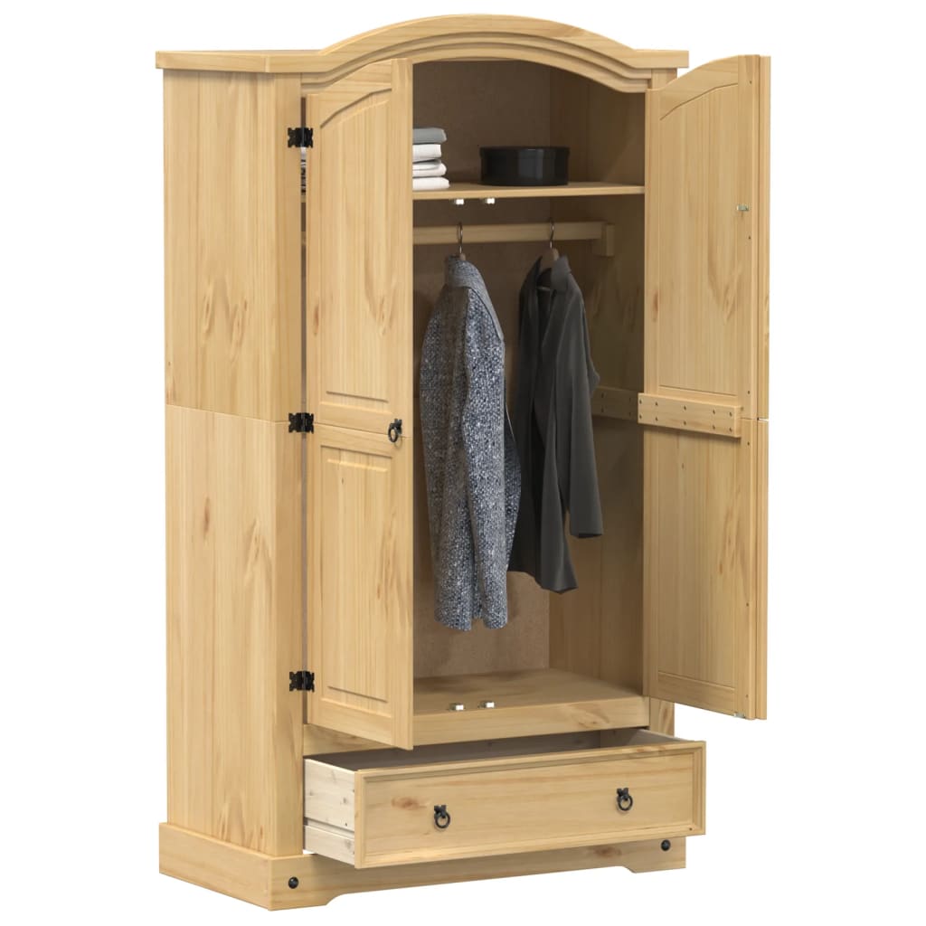 Garderob Corona 102X52X186 Cm Massiv Furu