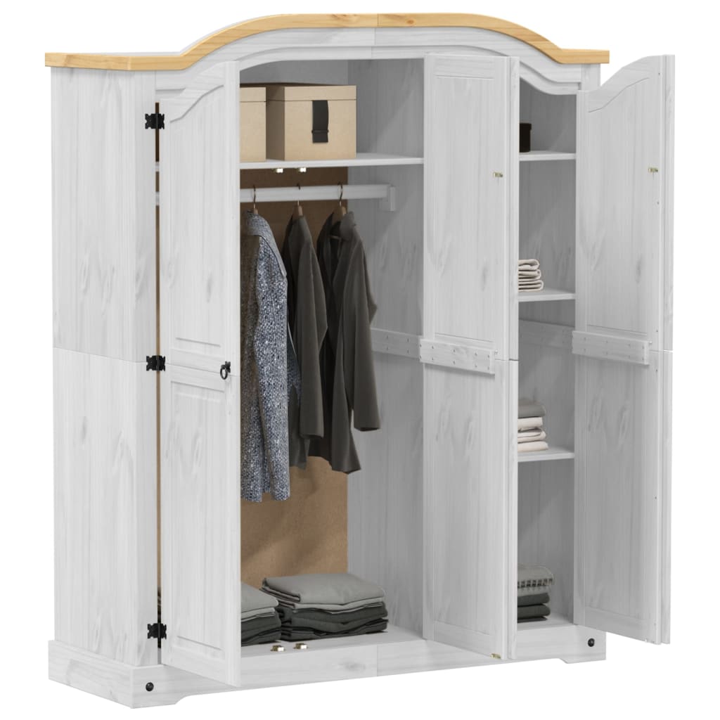 Garderob Corona 151,5X52X186 Cm Massiv Furu