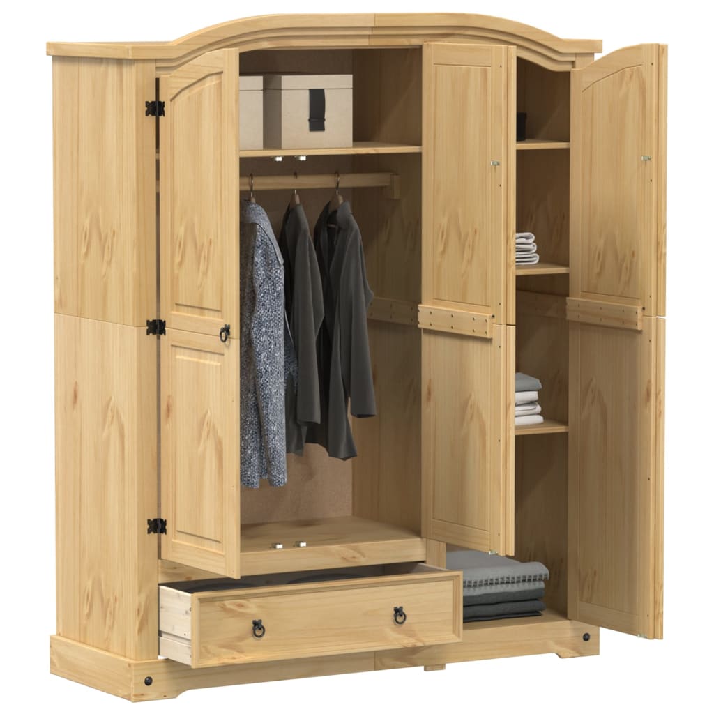 Garderob Corona 151,5X52X186 Cm Massiv Furu