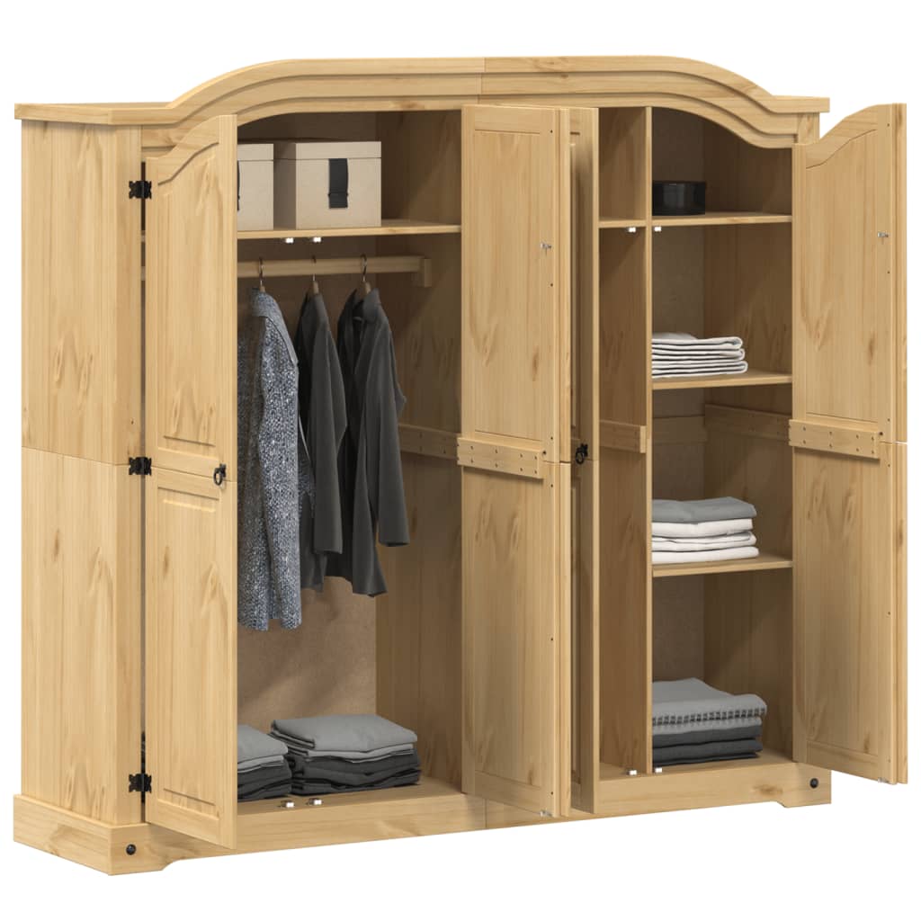Garderob Corona 194X52X186 Cm Massiv Furu