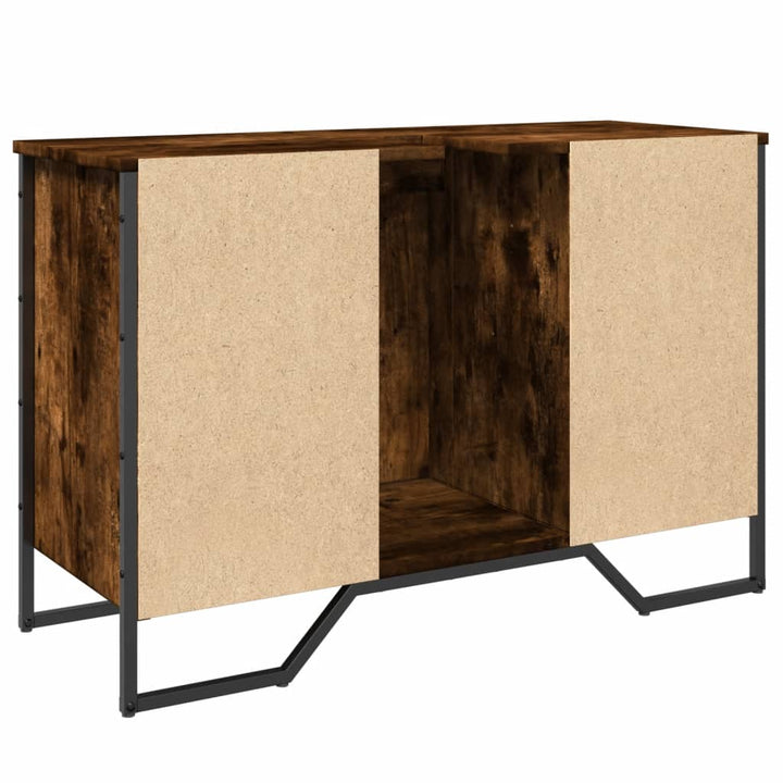 Tvättställsskåp Rökfärgad Ek 91X35X60 Cm Konstruerat Trä