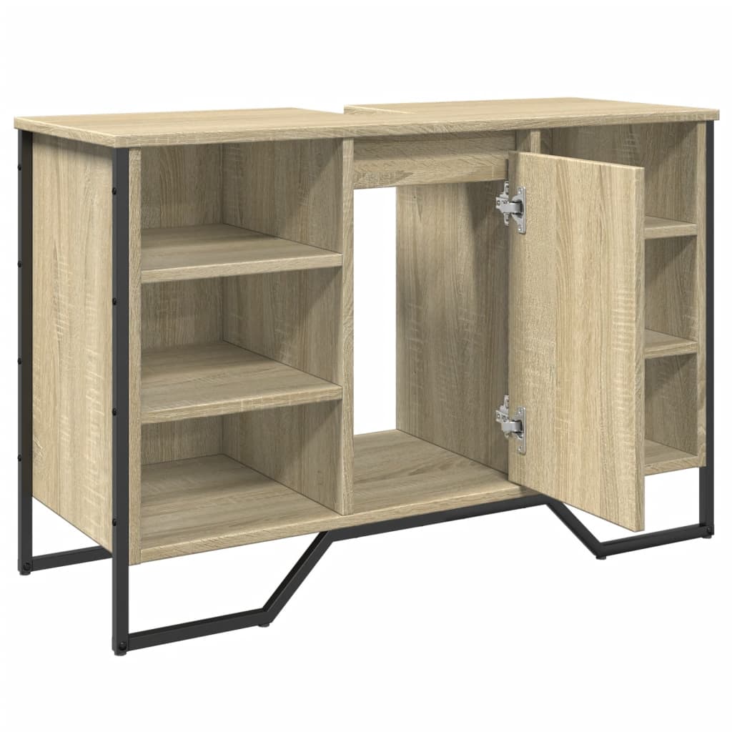 Tvättställsskåp Sonoma-Ek 91X35X60 Cm Konstruerat Trä