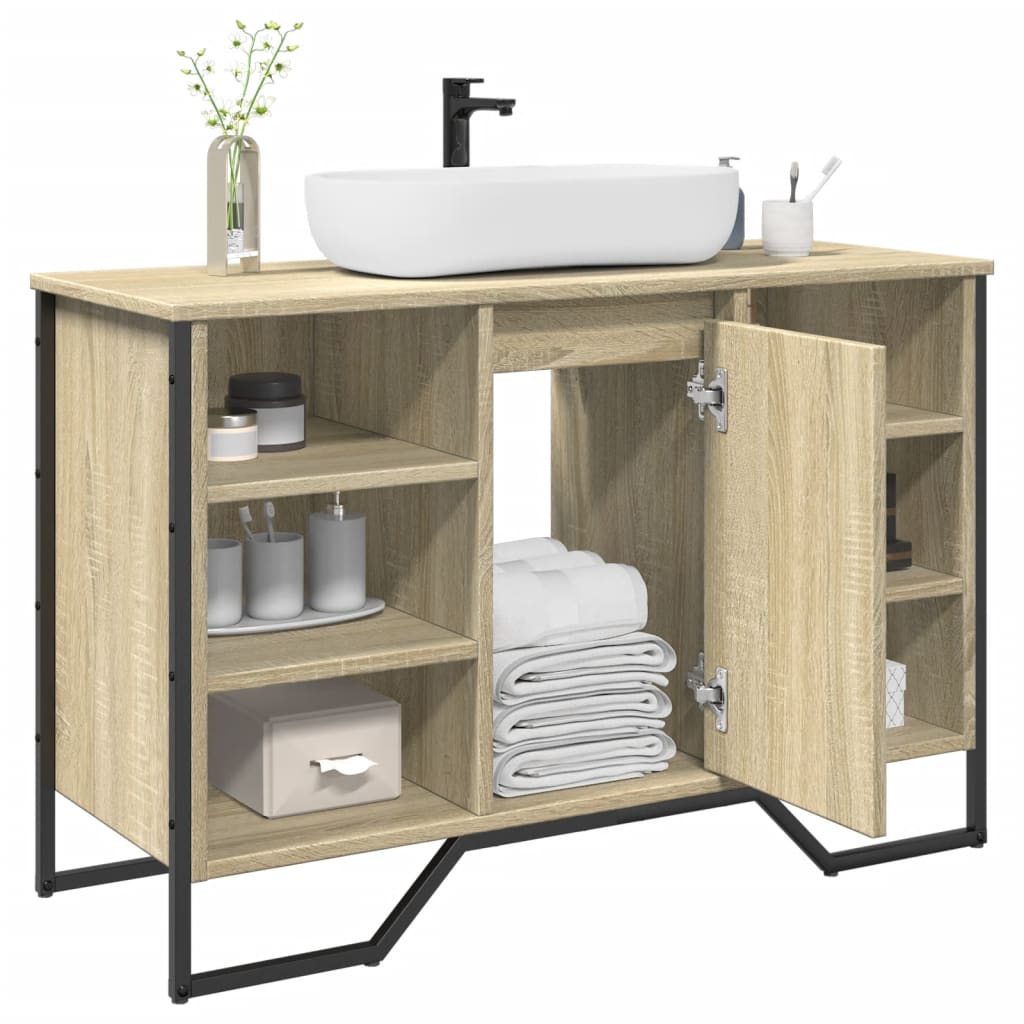 Tvättställsskåp Sonoma-Ek 91X35X60 Cm Konstruerat Trä