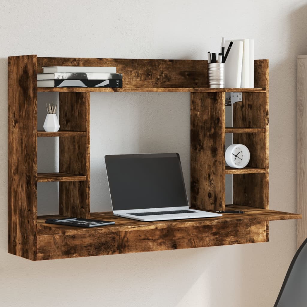 Väggmonterat Skrivbord 105X48X75 Cm Konstruerat Trä