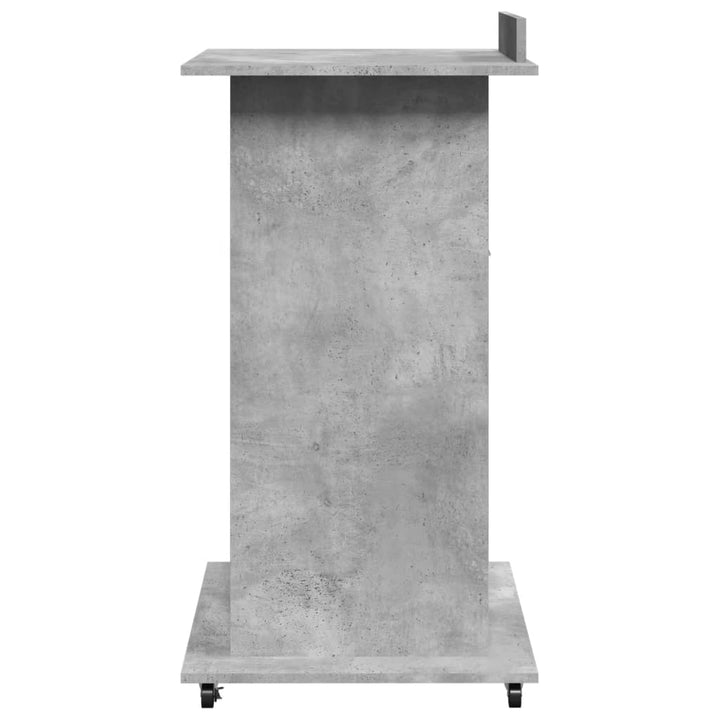 Talarstol Med Hjul &amp; Låda 55X55X107Cm Konstruerat Trä