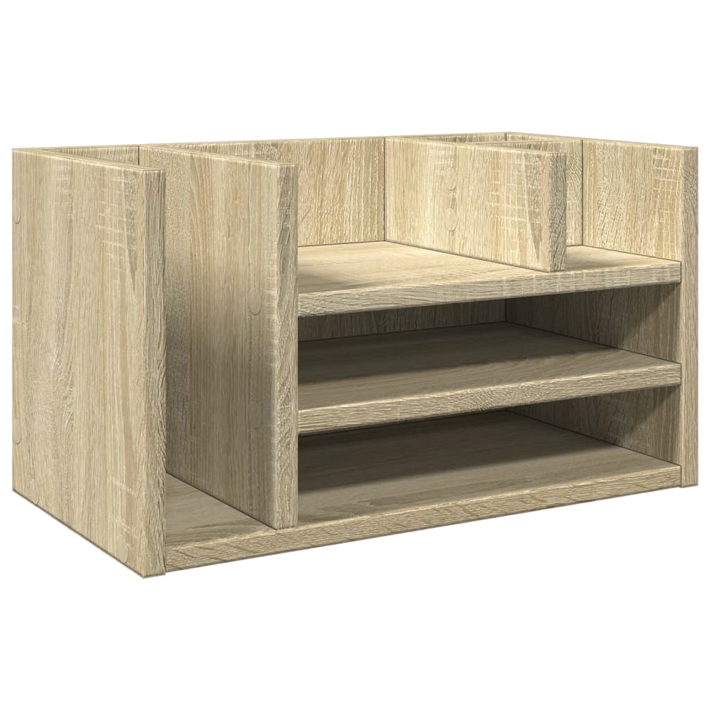 Skrivbordshyllor Sonoma-Ek 44,5X24X25 Cm Konstruerat Trä