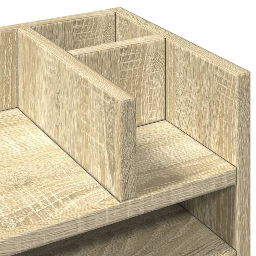 Skrivbordshyllor Sonoma-Ek 44,5X24X25 Cm Konstruerat Trä