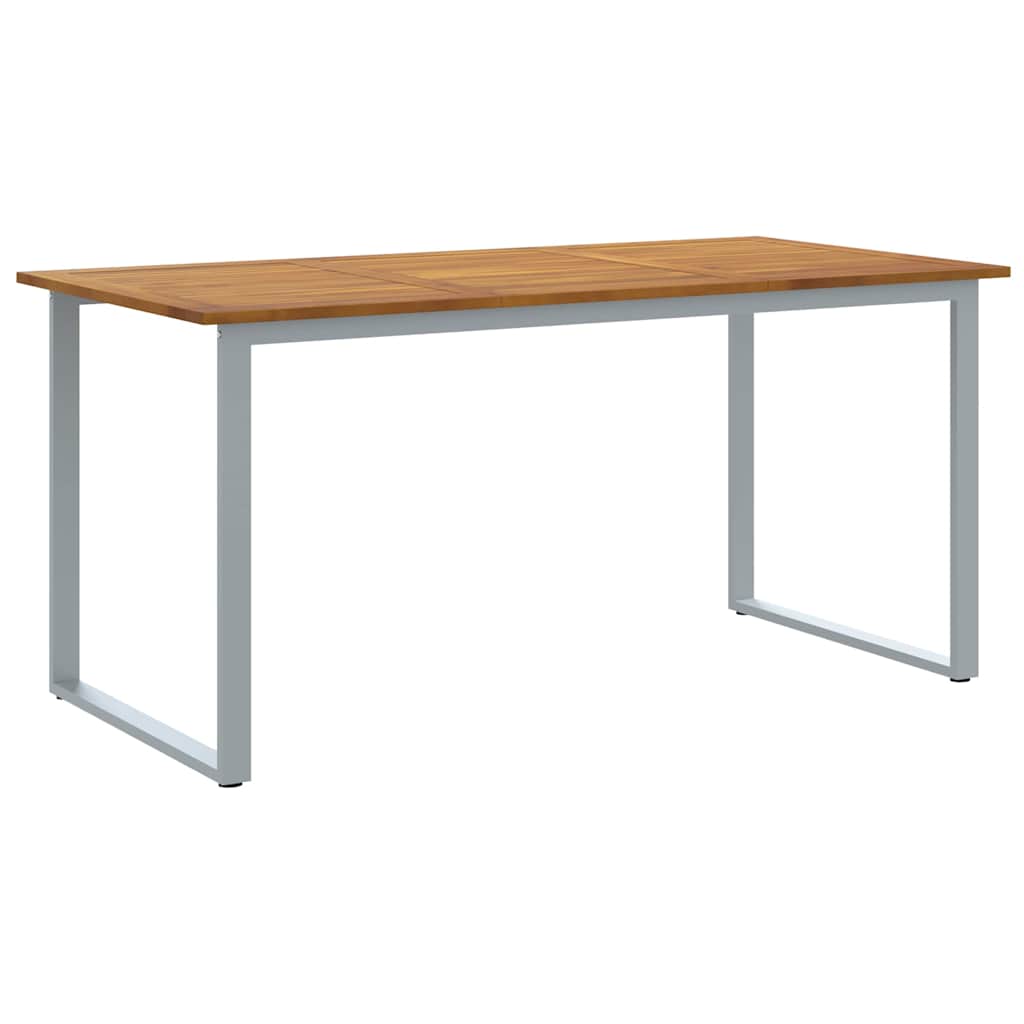 Trädgårdsmöbelset 7 Pcs Grå Massivt Akaciaträ