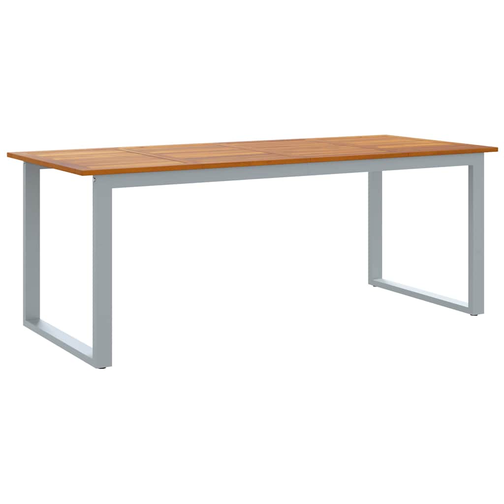 Trädgårdsmöbelset 7 Pcs Grå Massivt Akaciaträ