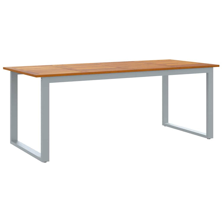 Trädgårdsmöbelset 7 Pcs Grå Massivt Akaciaträ