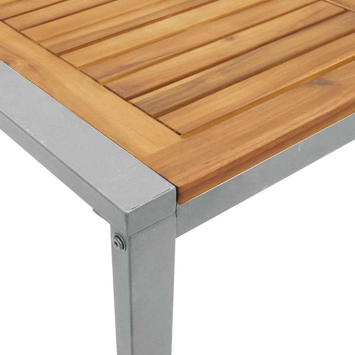 Trädgårdsmöbelset 5 Pcs Grå Massivt Akaciaträ
