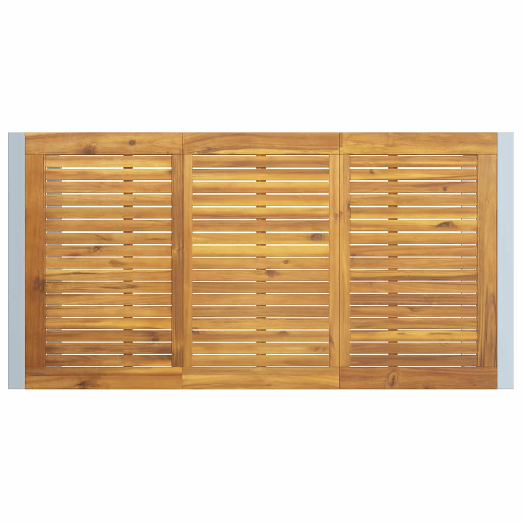 Trädgårdsmöbelset 5 Pcs Grå Massivt Akaciaträ
