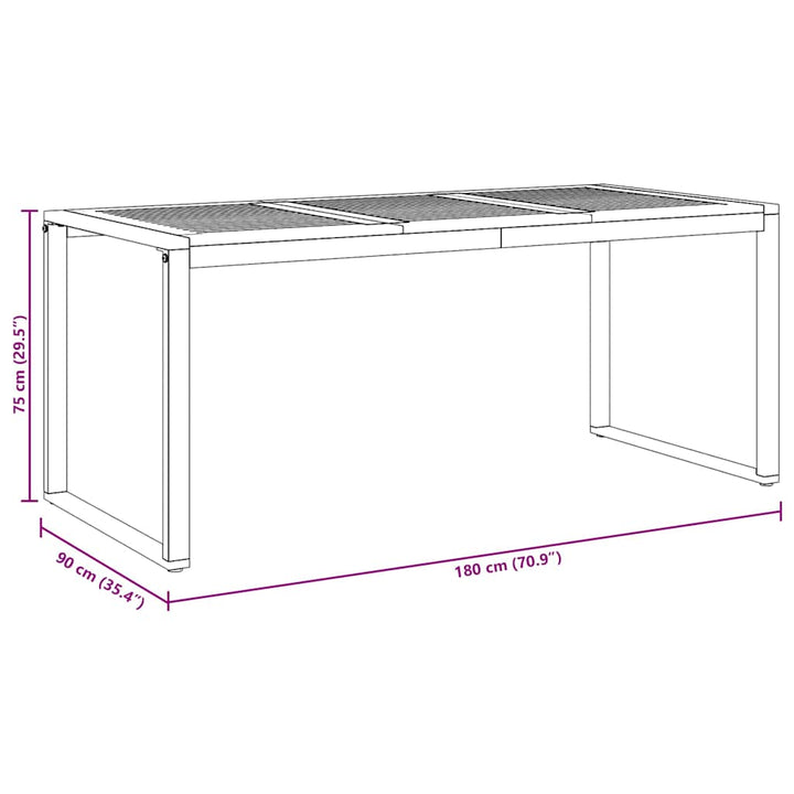 Trädgårdsmöbelset 5 Pcs Grå Massivt Akaciaträ