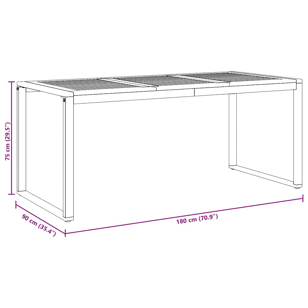 Trädgårdsmöbelset 7 Pcs Grå Massivt Akaciaträ