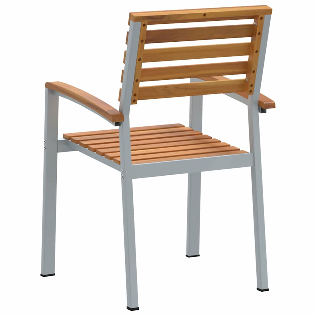 Trädgård Stol 6 Pcs Brun 56 X 57 X 87 Cm Massivt Akaciaträ