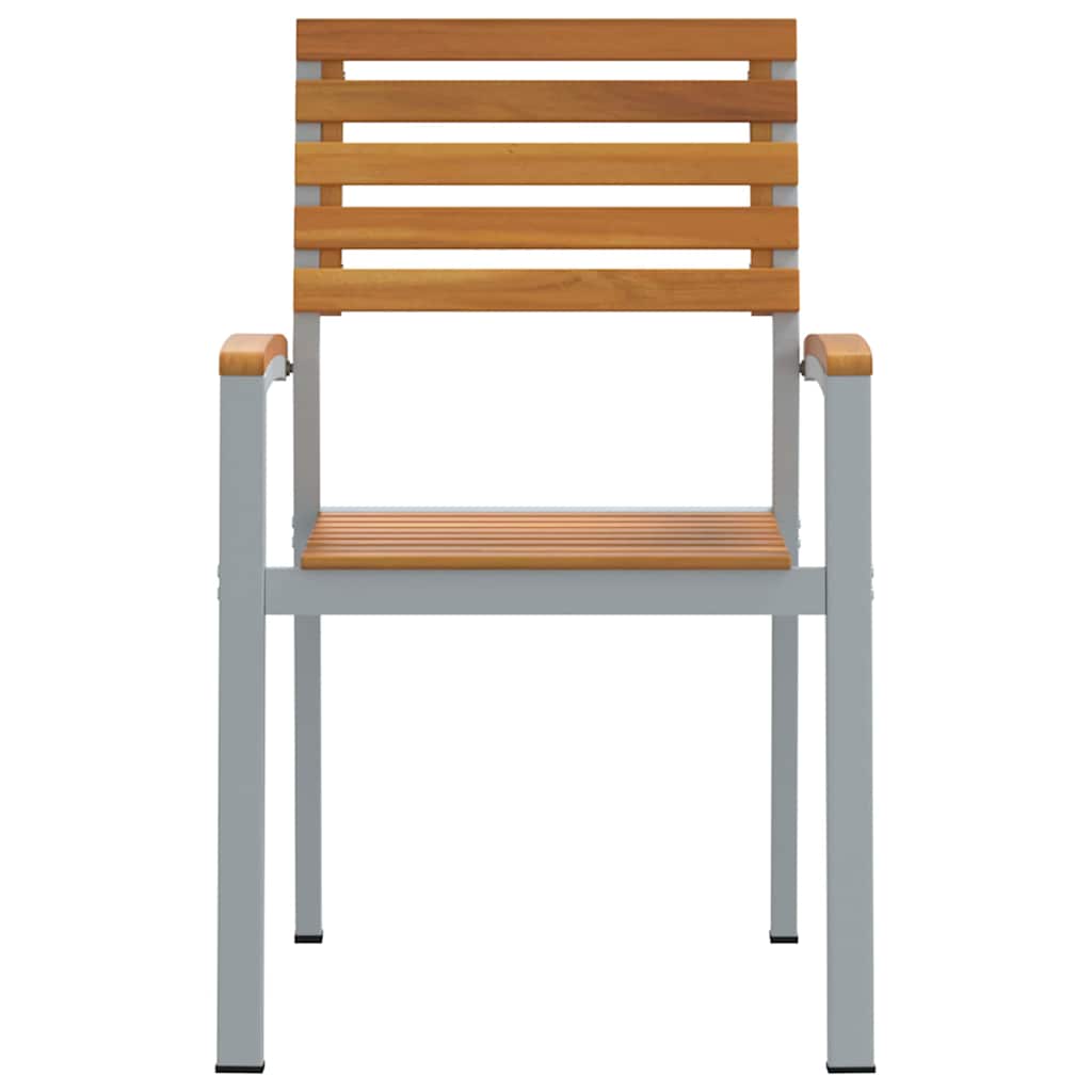 Trädgård Stol 8 Pcs Brun 56 X 57 X 87 Cm Massivt Akaciaträ