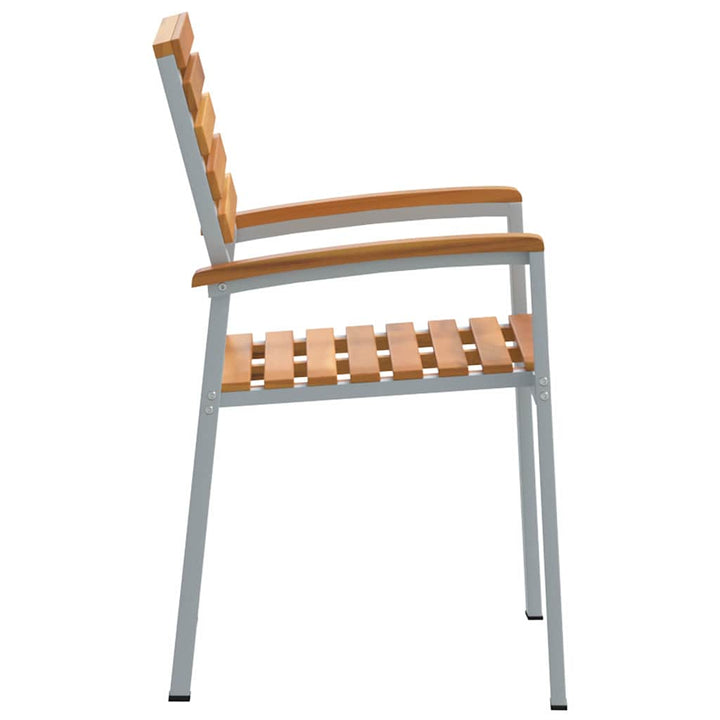 Trädgård Stol 8 Pcs Brun 56 X 57 X 87 Cm Massivt Akaciaträ