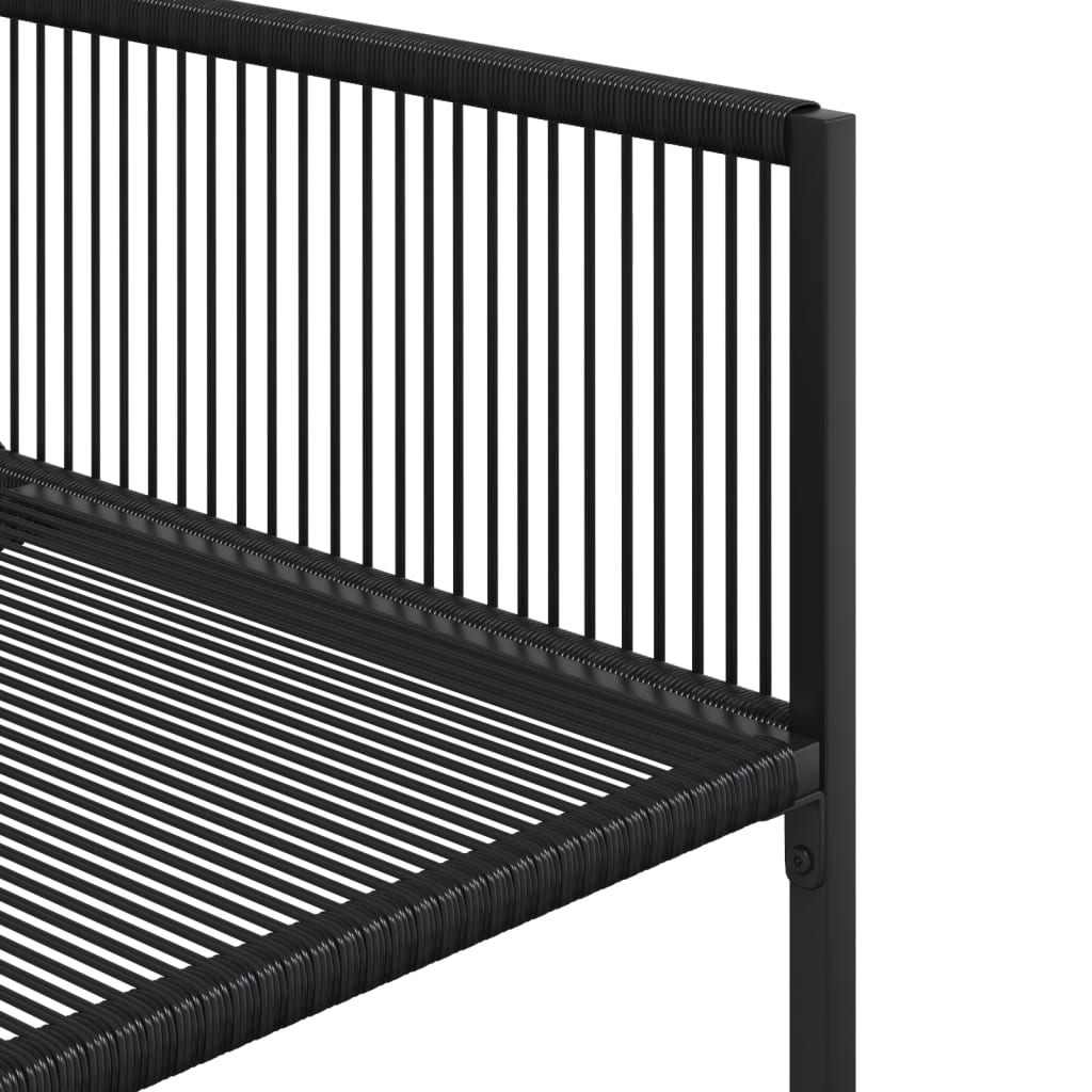 Matgrupp För Trädgården 9 Delar Svart Konstrotting