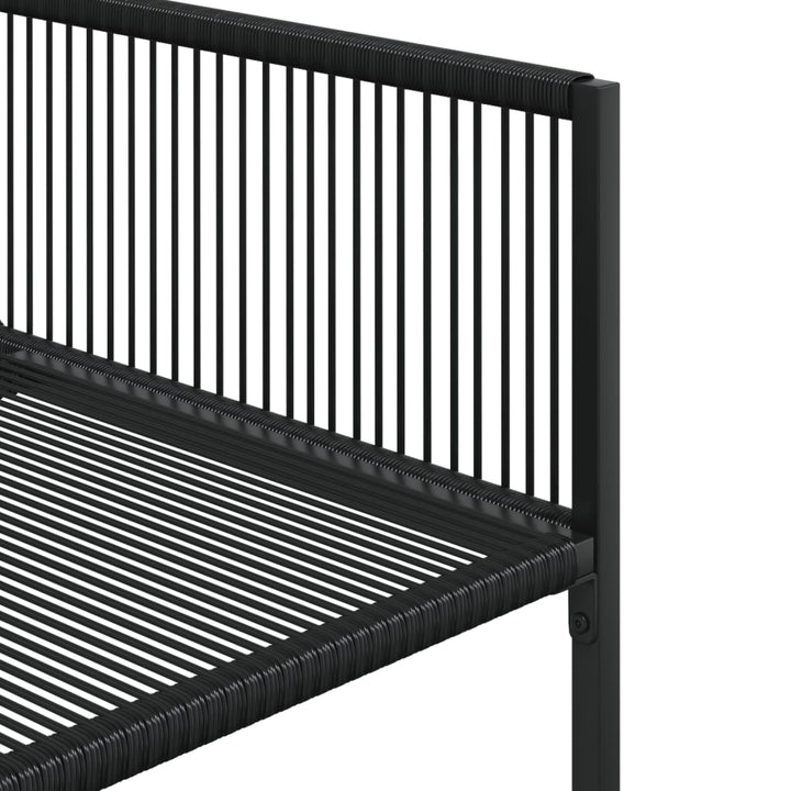 Matgrupp För Trädgården 9 Delar Svart Konstrotting