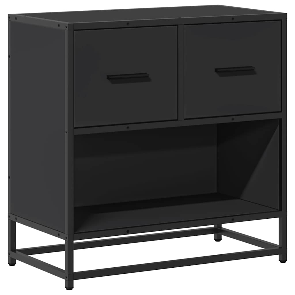 Sängbord 60X31X60 Cm Konstruerat Trä Och Metall