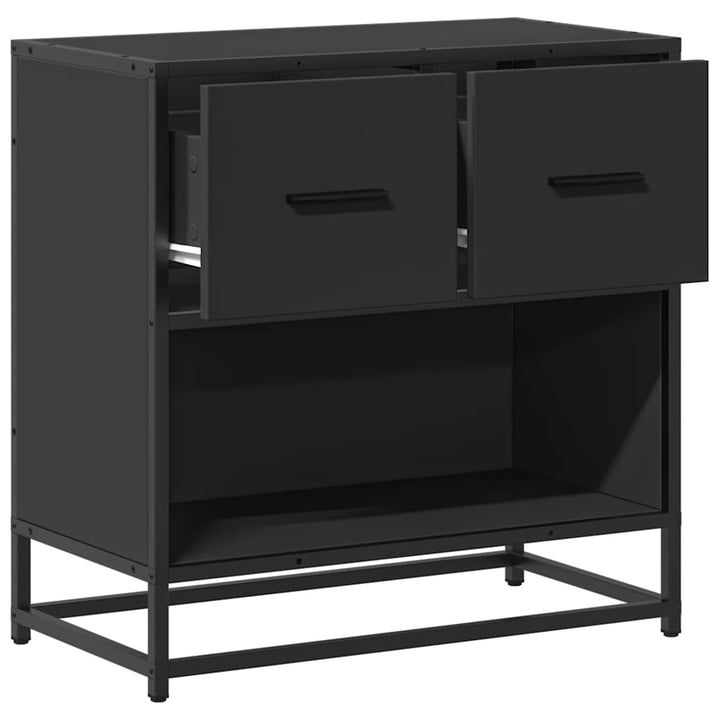 Sängbord 60X31X60 Cm Konstruerat Trä Och Metall