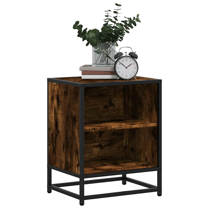 Sängbord 40X31X50 Cm Konstruerat Trä Och Metall