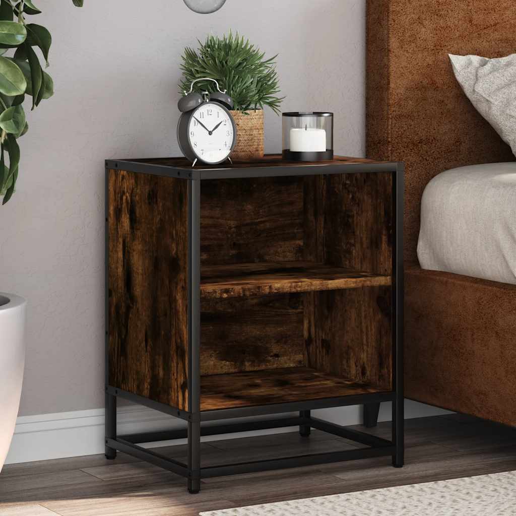 Sängbord 40X31X50 Cm Konstruerat Trä Och Metall