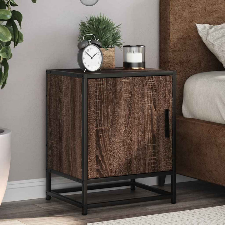 Sängbord 40X31X50 Cm Konstruerat Trä Och Metall