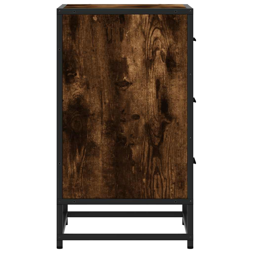 Sängbord 40X34,5X60 Cm Konstruerat Trä Och Metall