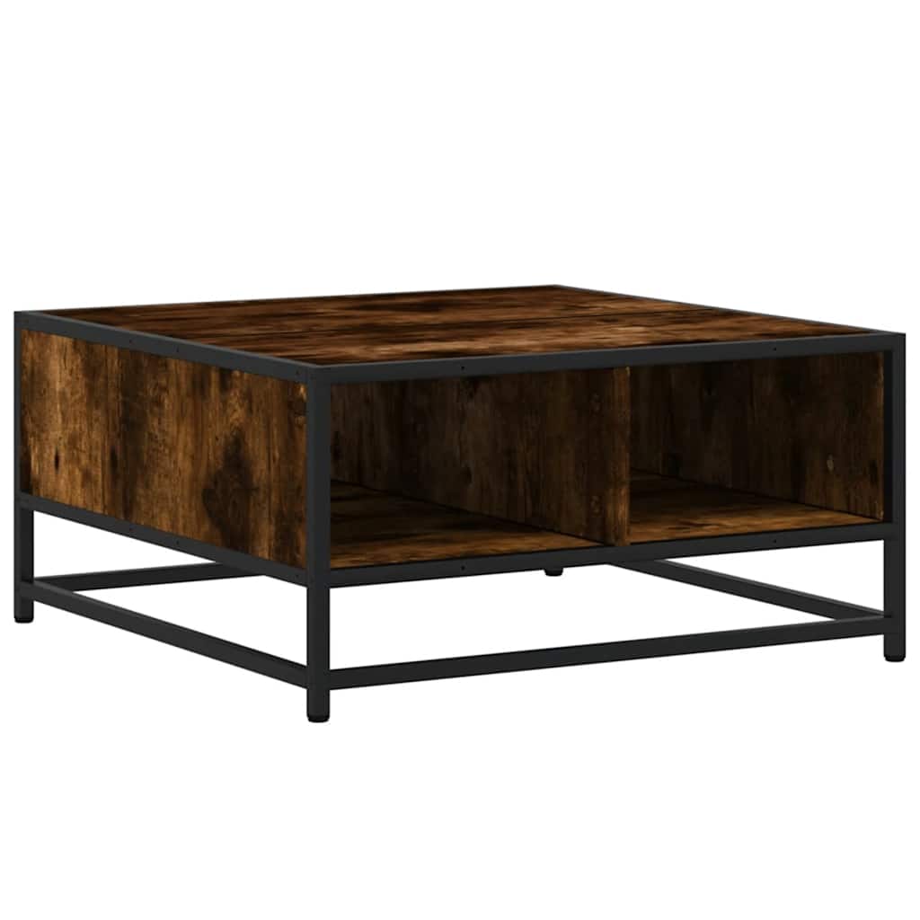 Soffbord Rökfärgad Ek 60,5X60,5X30Cm Konstruerat Trä Och Metall