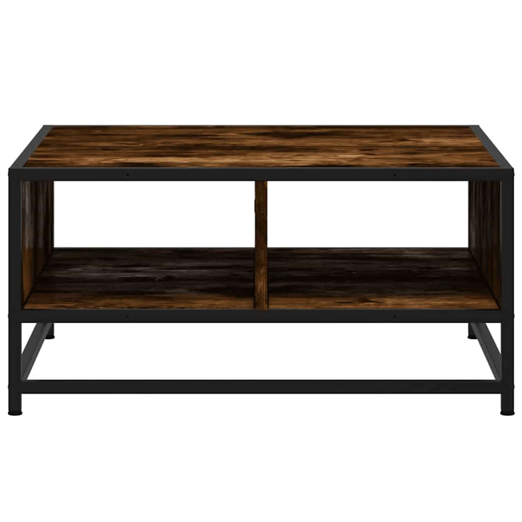 Soffbord Rökfärgad Ek 60,5X60,5X30Cm Konstruerat Trä Och Metall