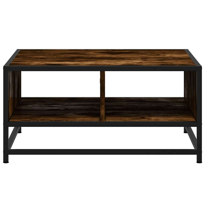 Soffbord Rökfärgad Ek 60,5X60,5X30Cm Konstruerat Trä Och Metall