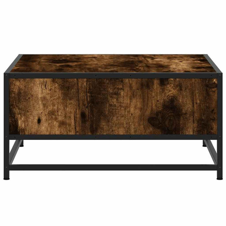 Soffbord Rökfärgad Ek 60,5X60,5X30Cm Konstruerat Trä Och Metall